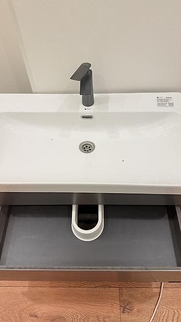 kaizer: Тумба для ванны, С раковиной, Другой материал, цвет - Серый — 3