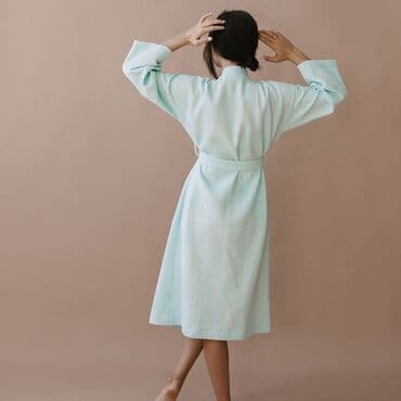 банный халаты: Халат, Вафли кездеме, XS, S, M — 7