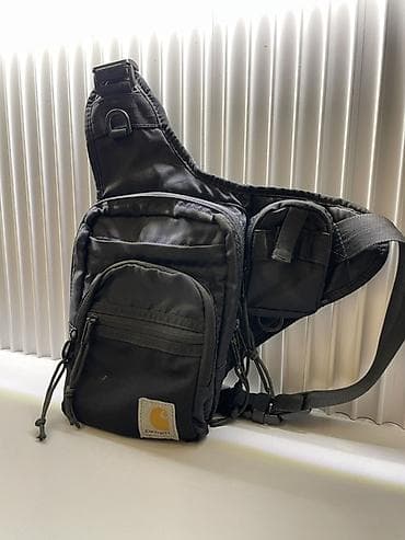 carhartt барсетка: Слинг-сумка Carhartt (черная) - Формат: однолямочная городская — 2