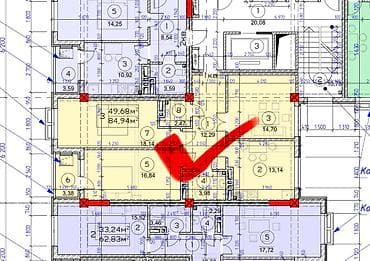 discovery studio: 3 комнаты, 85 м², Кызыл Аскер Элитка, 5 этаж, ПСО (под самоотделку) — 6