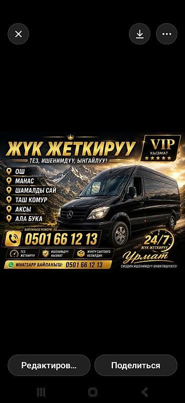 Услуга: грузоперевозки и доставка грузов микроавтобусом Mercedes