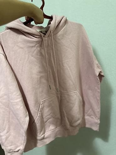 tech flecee: 2 вещи толстовки Худи Pull&Bear И H&M розовая - Модель — 9