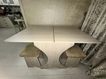 Кухонный стол и стул, Б/у, Самовывоз, цвет - Бежевый at lalafo.kg Кухонный стол и стул, Б/у, Самовывоз, цвет - Бежевый