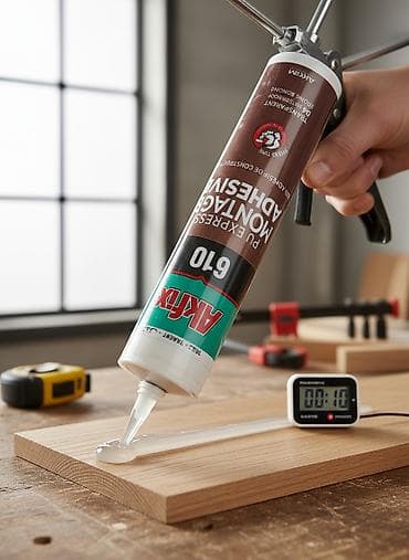 Монтажный клей Akfix 610 PU Express в тубе. Этот прозрачный клей D4