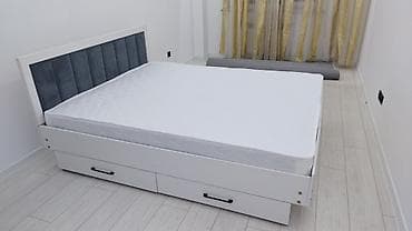 Столы: Спальный гарнитур, Новый, Двуспальная кровать, Россия, Металл, Бесплатная доставка, цвет - Коричневый — 10