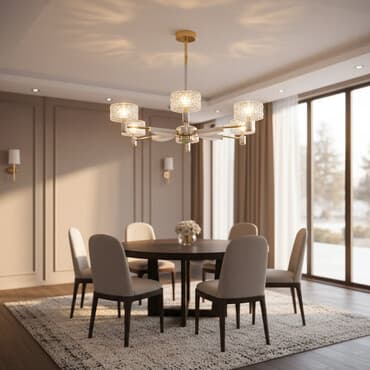 торшер светильник: Потолочная люстра с 6 плафонами - Тип: потолочная люстра на штангах - — 1