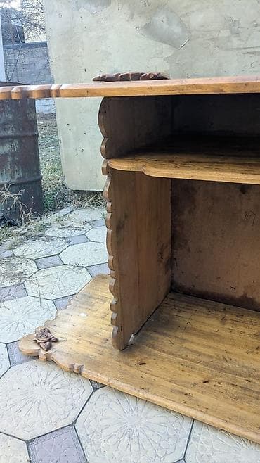 coffee table: Тумба и подставка для телевизора, Б/у, Напольная, Дерево, цвет - Коричневый — 4