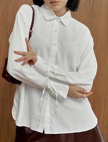 oversize: Рубашка женская ZAIT, свободного кроя oversize. Распродажа женских — 9