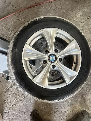 Шины и диски: Комплект из 4 легкосплавных дисков с резиной для BMW. 1 баллон взорван — 1
