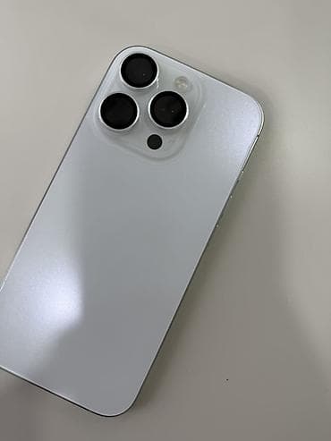 IPhone 16 Pro, Б/у, 512 ГБ, White Titanium, Защитное стекло, Чехол, Коробка, 90 %