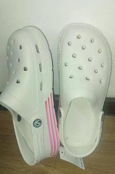 обмен вещи: Новые Сабо 36-39 р, цена 350 сом, белые на высокой подошве 450 с — 7