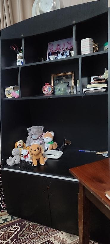 Офисные столы: Офисный стеллаж, Б/у, ЛДСП, цвет - Черный — 2