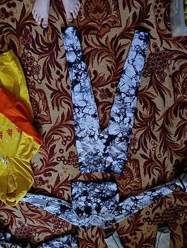 Жеке буюмдар: Спортивный комплект для женщин из эластичного трикотажа: укороченный — 5