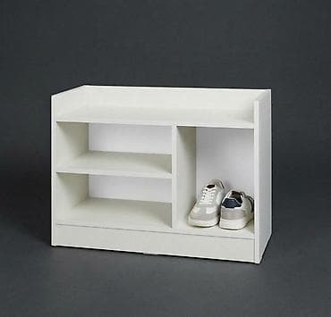 обувница с вешалкой: Тумба и подставка для обуви, Другой материал, цвет - Белый — 1