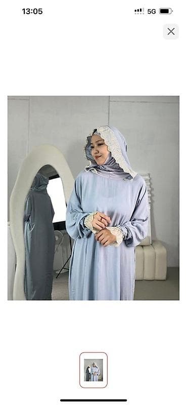 одежда для намаза: Женский молитвенный комплект в пол с капюшоном Все размеры есть - — 7