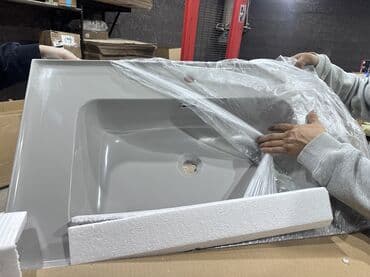 тумбы под раковину на заказ: Раковина для ванной, Особенности: Глянцевое, Материал: Искусственный камень, x 50 см — 8