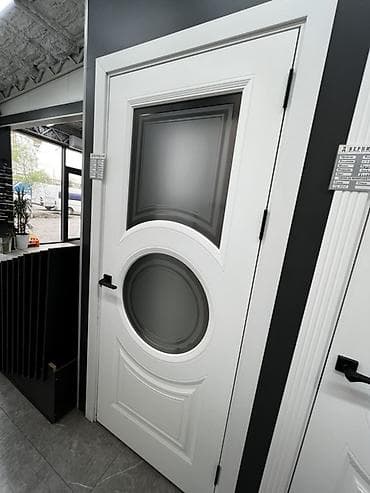 third edition solutions: Межкомнатная дверь VFD «Круг‑2», эмаль белая, со стеклом — 1