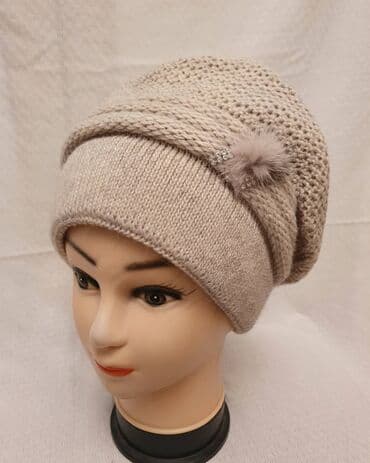 брендовые вещи оригинал: Шапка, Пряжа, Вязаная модель, Со стразами — 3
