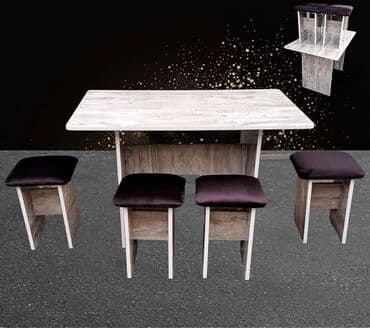 стол и четыре стула: Кухонный стол и стул, Новый, Самовывоз, Платная доставка — 7