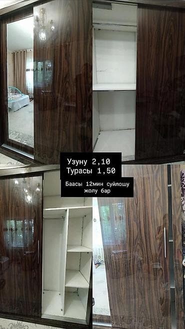 зеркала во весь рост: Шкаф купе, С зеркалом, Дерево — 1