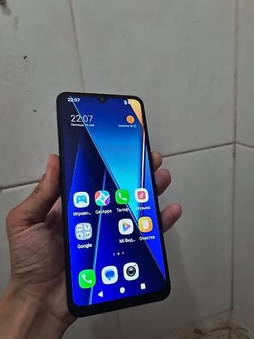 ми 7 телефон: Poco C71, Б/у, 128 ГБ, цвет - Черный, 2 SIM — 2