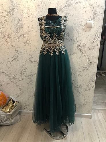 Вечернее платье, Пышное, Длинная модель, Без рукавов, Стразы, XS, S, 2XL