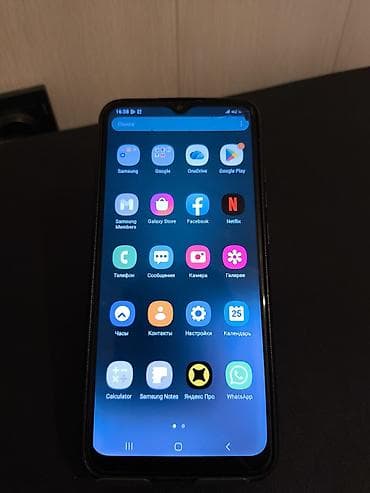 чехоы: Samsung Galaxy A02 S, Б/у, 32 ГБ, цвет - Синий, 2 SIM — 1