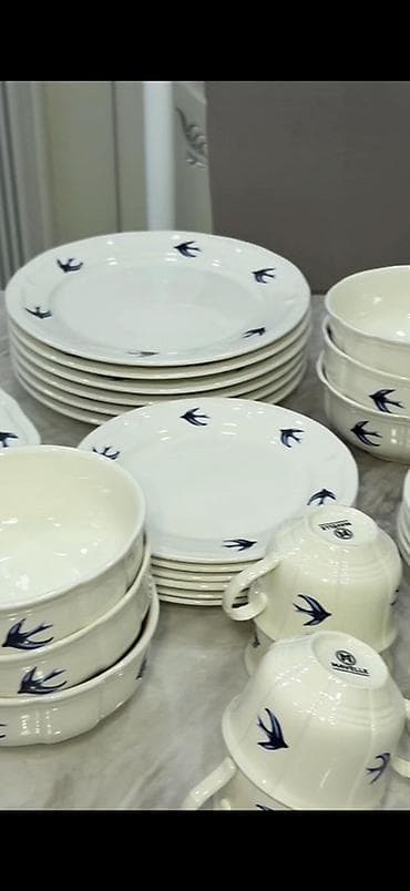 фарфор посуда: Столовый сервиз Marvelle «Ласточки», фарфор/керамика, классический — 3