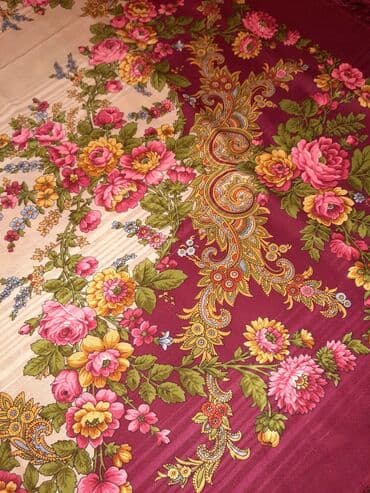 брендовая мужская одежда бишкек: Платок, Павловопосадский, Лето, Шерсть, С бахромой — 2