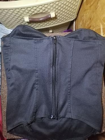 корсетный топ: Корсет, Атлас, Укороченная модель, Б/у, S — 2