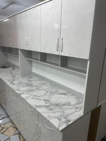 кухонный бувет: Кухонный гарнитур, Новый, цвет - Белый, ДСП, Бесплатная доставка — 11