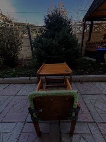 мебель детский сад: Стульчик для кормления, Б/у, Другой бренд, Дерево, Трансформер, цвет - Зеленый, Самовывоз — 6