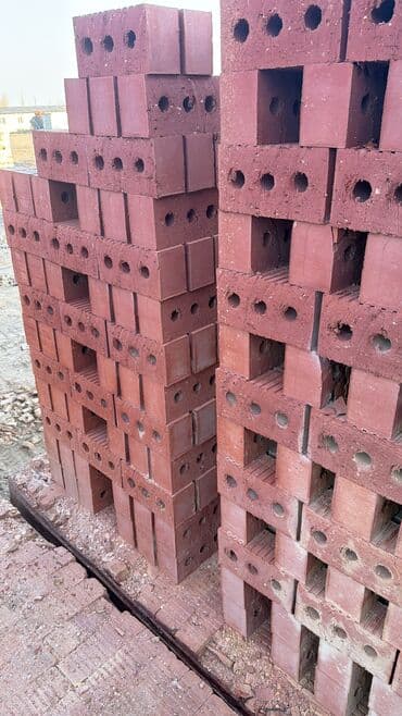 органайзеры бишкек: Тешиктүү, Бышкан кирпич, Жарым блок, 250×120×90 — 3