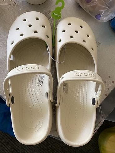 Сабо, 38.5, 39, Crocs, Новый, цвет - Белый, Платная доставка, Самовывоз