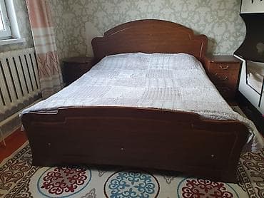 Спальные гарнитуры: Спальный гарнитур, Двуспальная кровать, ДСП, цвет - Коричневый — 2