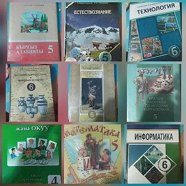книги 6 класс: Набор школьных учебников (Кыргызстан/РФ издания), предметы и классы — 3