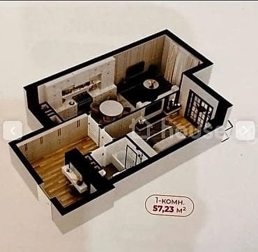 elegance stroy: 1 комната, 57 м², Элитка, 17 этаж, Готовая ПСО (под самоотделку) — 1