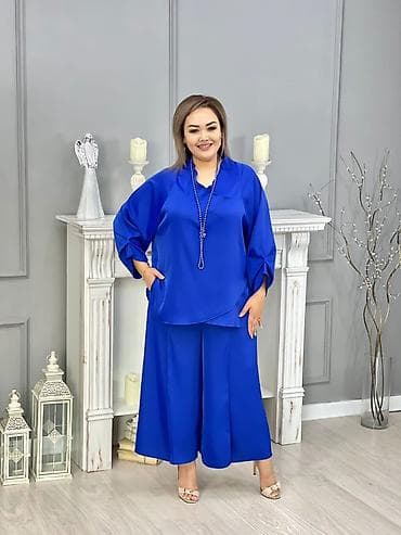 Костюмы: Брючный костюм, Палаццо, Made in KG, Шелк, Осень-весна — 8