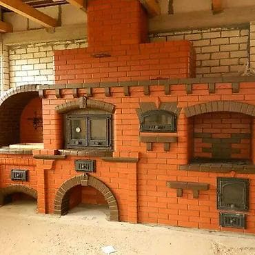 Садовая техника и оборудование: Печной комплекс из кирпича для дома и улицы - Многофункциональный — 6