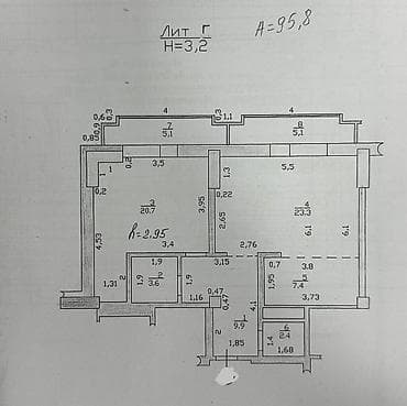седьмое небо: 3 комнаты, 77 м², Элитка, 7 мкр Элитка, 2 этаж, Евроремонт — 2