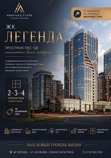 квартира 2 к: 2 комнаты, 80 м², Элитка, 8 этаж, ПСО (под самоотделку) — 1