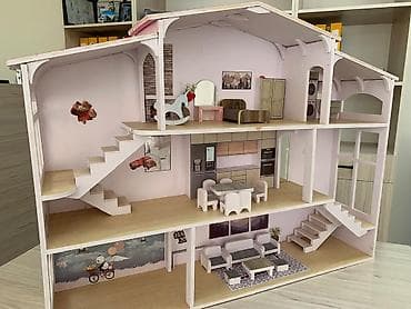Игровые комплексы: Домик для куклы — 3‑этажный особняк с мебелью из экологически чистого — 7