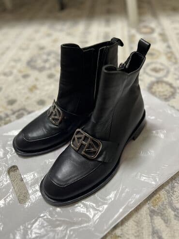 сапоги зимние женские натуральная кожа натуральный мех распродажа: Батинкелер, 36.5, Euromoda, Жаңы, түсү - Кара, Өзү алып кетүү — 3