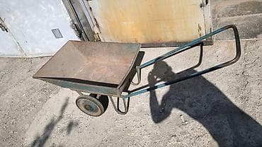 садовые тачки: Садово-строительная тачка и тележка, Стальная, Двухколесная, Б/у — 3