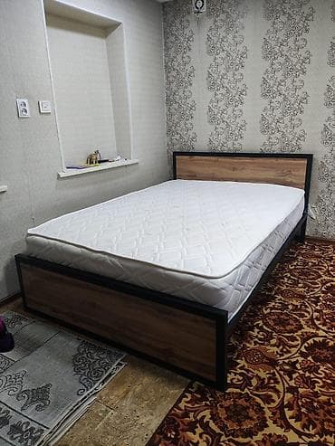 Чатырдын үстүн жабууга арналган материалдар: Кровать двуспальная в стиле лофт - Основание: прочная металлическая — 2