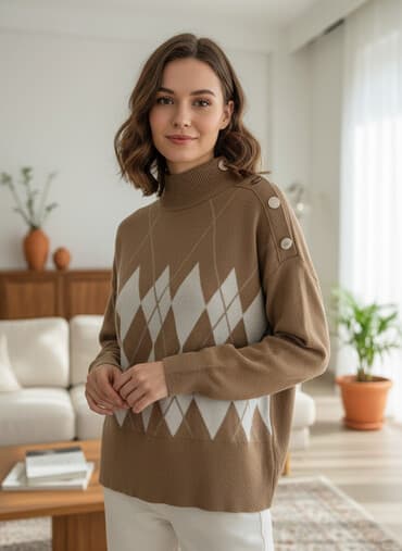 шерстяные кофты женские больших размеров: Кофта, Оверсайз, Зима, Германия, M — 1