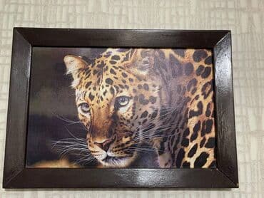 леопардовые вещи: Леопард. Печать на холсте. 
размер: 40х50 см — 1