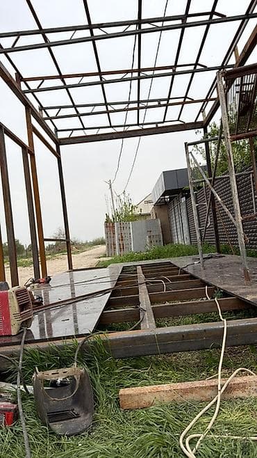 каркасный тент: Отопление сантехника установка газовым котёлн навес ангар - Прочная — 2