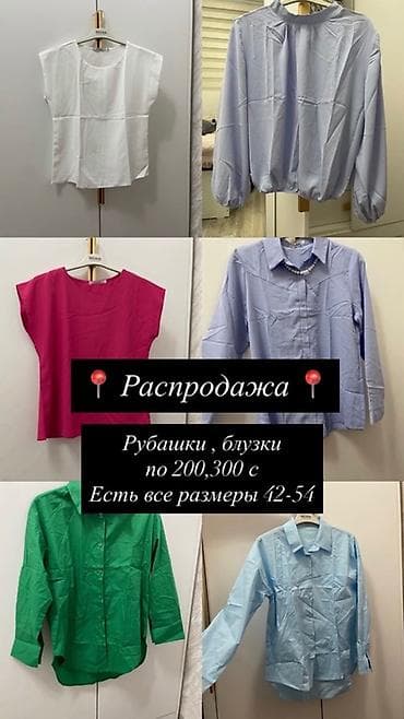 Распродажа: рубашки и блузки Все размеры есть 42-54 По 200,300 с