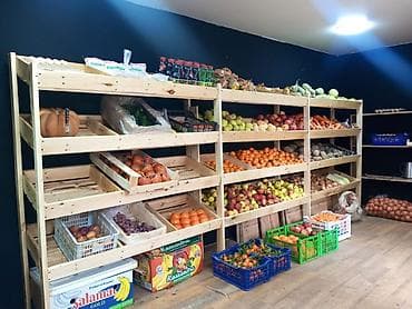 фрукти: Деревянные стеллажи для овощей и фруктов - Профессиональные торговые — 10